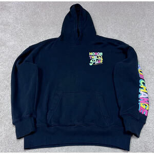 Hollister x Academy Group Hoodie Oversized Black Pullover Long Sleeve Size Small